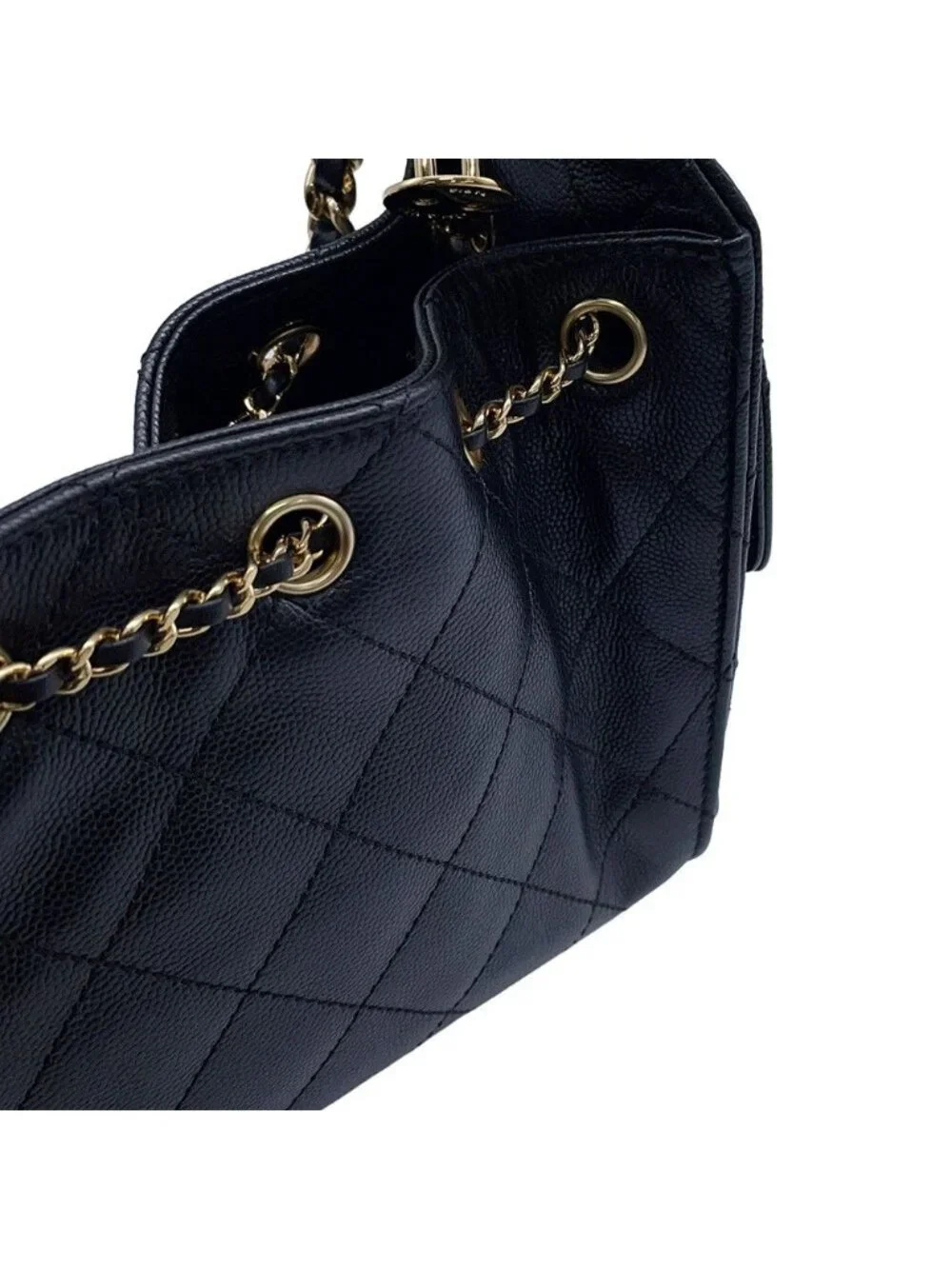 Chanel Chain Shoulder Bag 25 Mini CC Logo Black